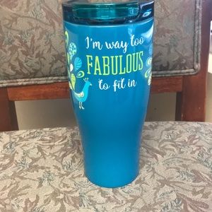 Peacock steel tumbler